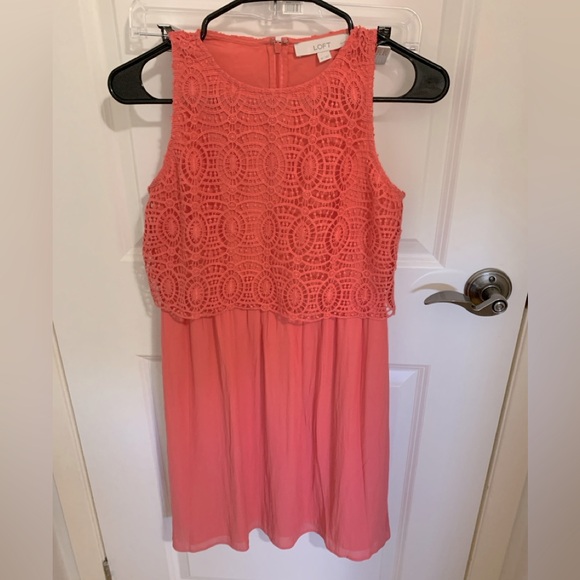 Loft coral Dress, 0P - Picture 1 of 3